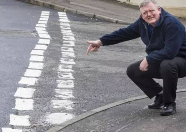 The roadmarkings in question.