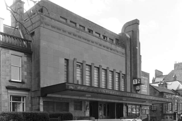 Exterior of the Dominion cinema in Newbattle Terrace, March 1986. The art deco cinema was built in 1938 by T Bowhill Gibson. Picture: TSPL