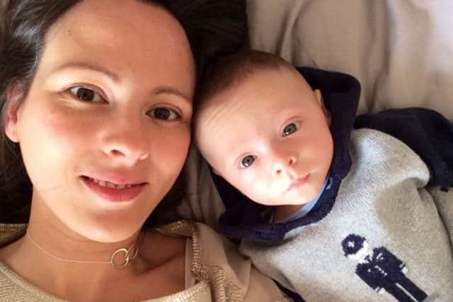 Sarra Hoy with her son Callum.