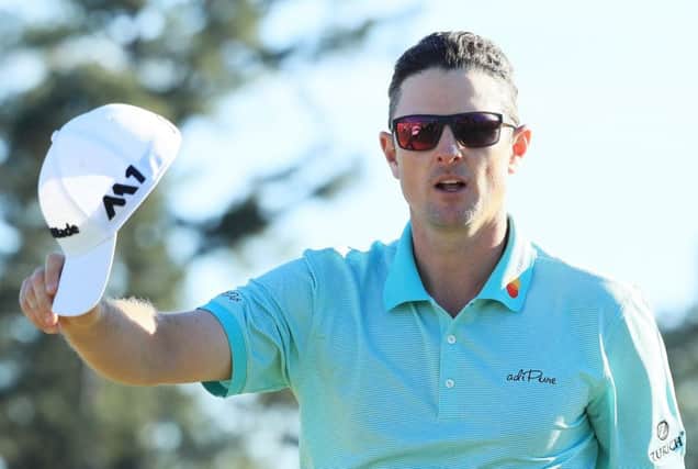 Justin Rose shares the lead with Sergio Garcia in the 81st Masters. Picture: Getty Images