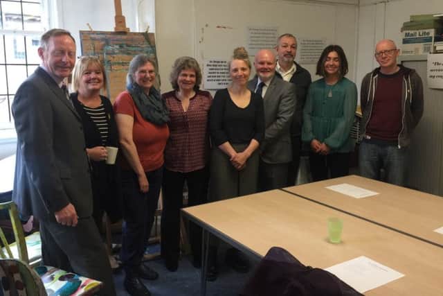 Midlothian North MSP Colin Beattie visits the Orchard Centre in Bonnyrigg.