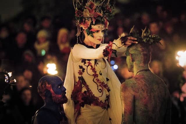 Performers at the Beltane Fire Festival. Picture: Steven Scott Taylor