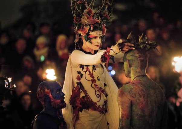 Performers at the Beltane Fire Festival. Picture: Steven Scott Taylor