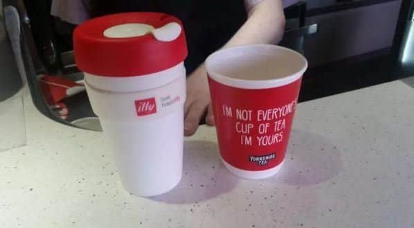 The reusable mug had not been risk assessed.