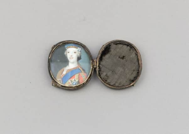The miniature of Bonnie Prince Charlie presented to Ensign William Home. PIC: National Trust for Scotland, Culloden Battlefield and Visitor Centre.