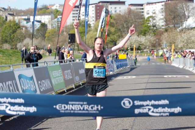 Barry Patterson wins the five mile event. Picture: Toby Williams.