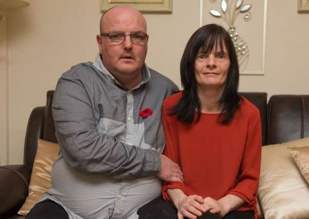Allan Bryant and partner Marie who are searching for Allan Bryant Jnr who disappeared from Styx Nightclub in Glenrothes in 2013.