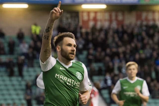 James Keatings scored a double for Hibs
