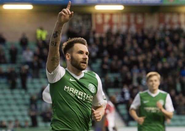 James Keatings scored a double for Hibs