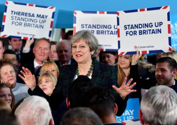 Prime Minister Theresa May speaks at a general election campaign event at the Shine Centre in Leeds. Picture; PA