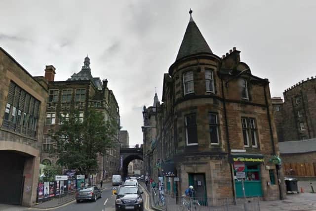 A taxi driver has been charged after three passengers were injured in the Cowgate area yesterday. Picture: Google Maps