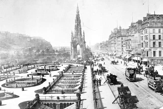 Princes Streets gorgeous vistas are famous the world over. This photogrraph was taken c.1900. Picture: TSPL