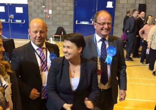 Ruth Davidson at the count in Meadowbank. Picture; Florence Snead.