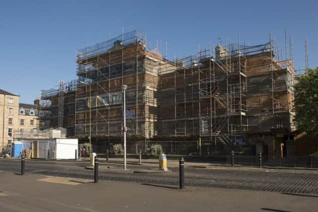 St Mary's Primary School on East London Street covered in scaffolding. Picture: Andrew O'Brien