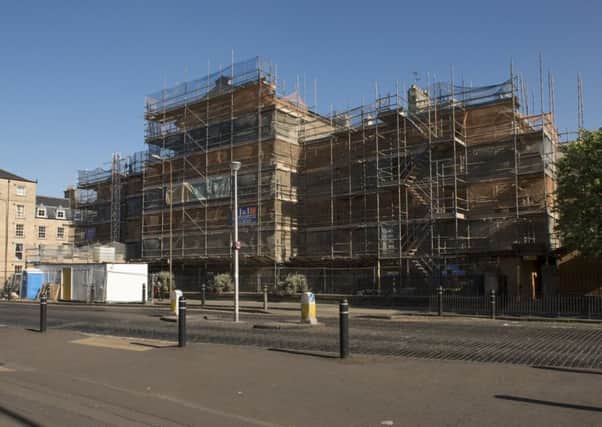 St Mary's Primary School on East London Street covered in scaffolding. Picture: Andrew O'Brien
