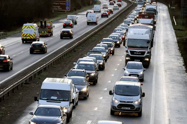 There are significant delays heading Southbound due to a breakdown. Picture; Michael Gillen