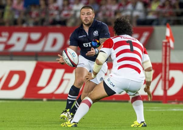 Rory Sutherland in action for Scotland against Japan last summer