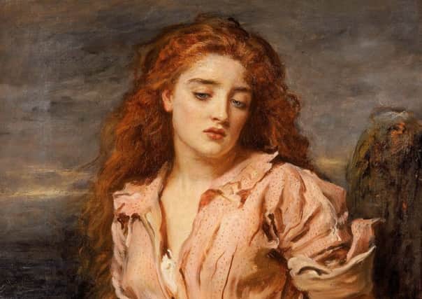 Detail from John Everett Millais' painting The Martyr of Solway, which depicts Margaret Wilson, who was executed in Wigtown in 1685.  PIC: Wikicommons.