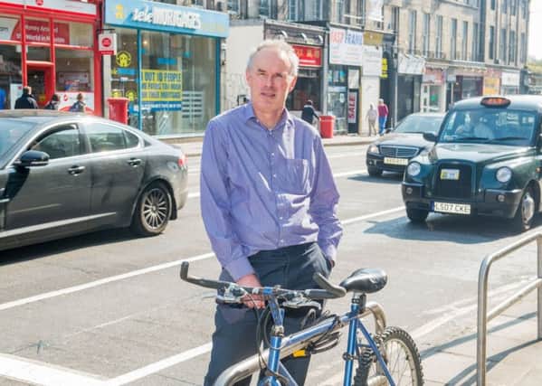Ian Maxwell of Spokes would like to see more road provision for cyclist commuters in the Capital. Picture: Ian Georgeson/TSPL