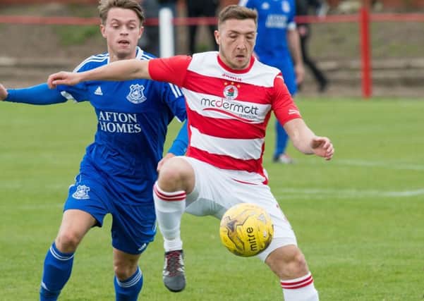 Scott Gray scored a fine goal for Bonnyrigg at Jeanfield. Pic: Ian Georgeson