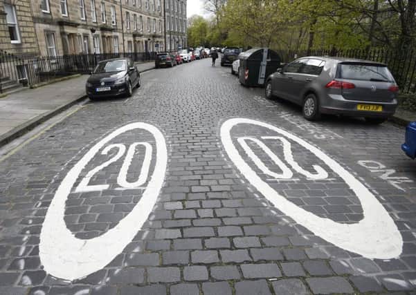 A 20mph scheme has been introduced in parts of Edinburgh. Picture; Greg Macvean