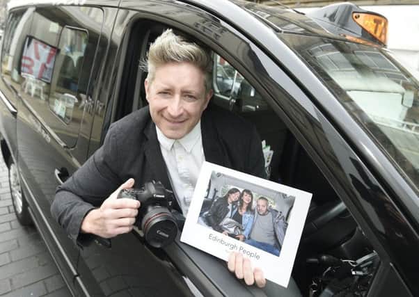 Taxi driver Ryan Wells who has taken pictures of people he has picked up in his taxi and is having an exhibition. Picture; Greg Macvean