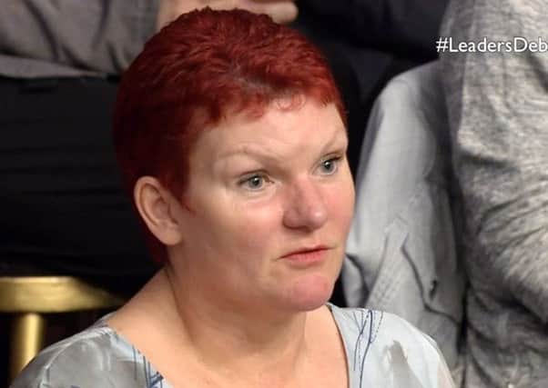 NHS Lothian Nurse Claire Austin challenged the First Minister. Picture: Youtube/BBC