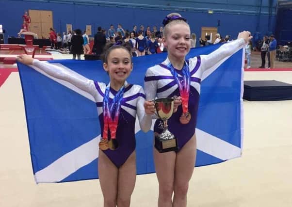 Lasswade gymnasts Kirsty (left) and Kelly