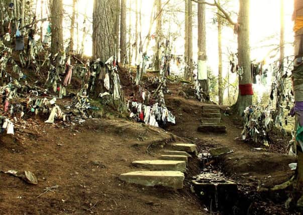 Clootie Well on Black Isle surounded by cloths given in hope of a cure. PIC: Flickr/Creative Commons.