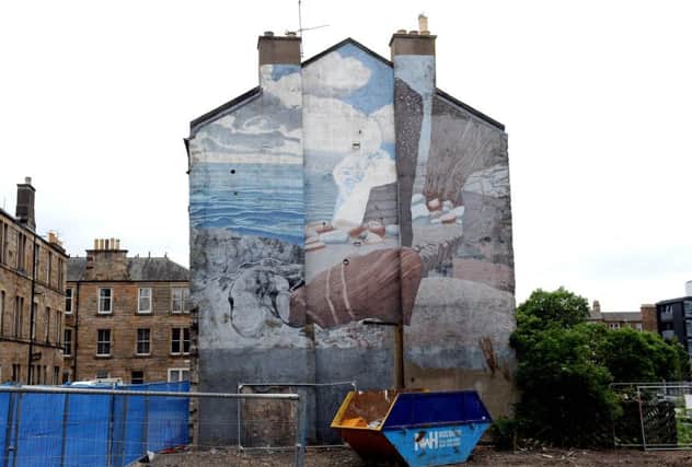 Mural on a building on Horne Terrace, Edinburgh is at risk.