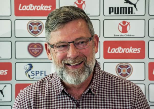 Hearts director of football Craig Levein speaks to the press. Picture: SNS