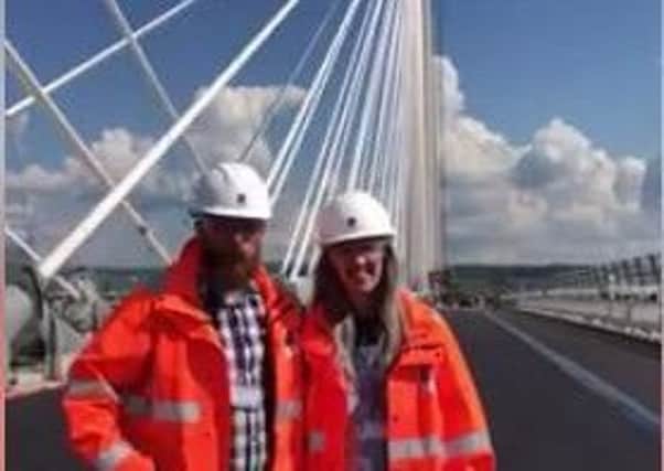 The couple said the 1.7-mile Queensferry Crossing would hold a special place in their hearts forever following the huge surprise. Picture; John Jeffay