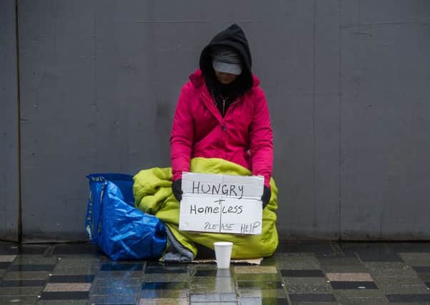 The number of beggars in Edinburgh is on the increase