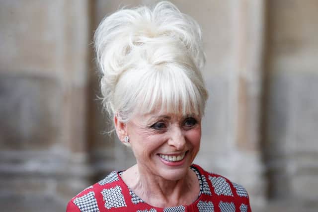 Barbara Windsor arrives for a service of thanksgiving for the life and work of Ronnie Corbett. Picture: SWNS