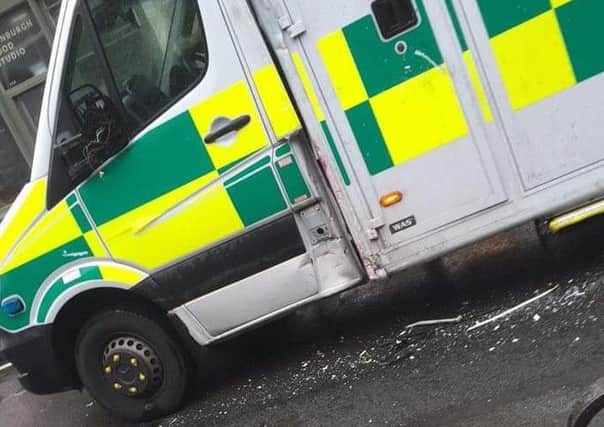 The ambulance was involved in a collision with bus on Dalkeith Road. Picture: Contributed
