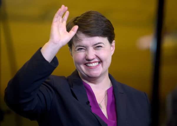 Scottish Conservative leader, Ruth Davidson arrives at the Edinburgh counting centre. Picture: Getty