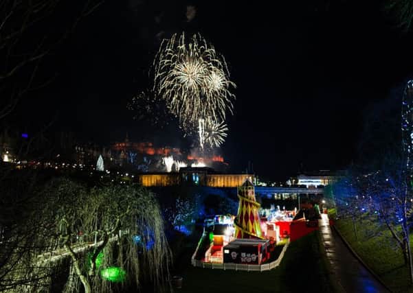 The Hogmanay celebrations take place with thousands of people celebrating the New Year