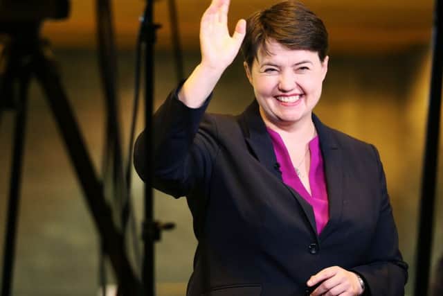 Scottish Conservative leader Ruth Davidson at Meadowbank Sports Centre in Edinburgh,