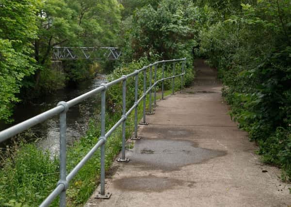 The Water Of Leith Walkway at Anderson Place, where a woman was a victim of a serious sexual assault in the early hours of 11/6/17.