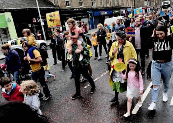 The Leith community comes out in force for the port's gala day parade at the weekend. Picture: Lisa Ferguson
