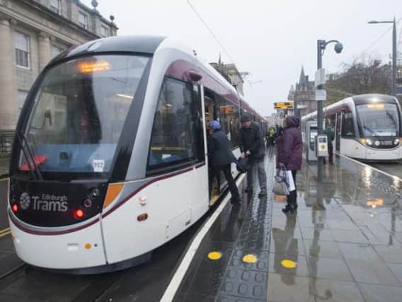 Satisfaction with Edinburgh Trams improved by two points on 2015. Picture: Lesley Martin