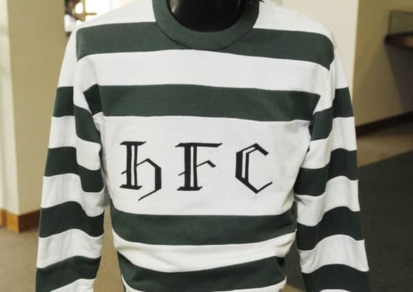 The hoops kit which sits in the Easter Road boardroom