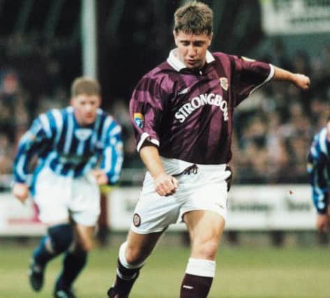 Hearts (5) v Cowdenbeath (0) at Tynecastle.  Hearts, John Robertson with the ball during the Scottish Cup game.