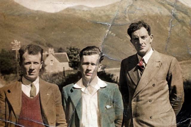 Collect of three soldiers (L to R) Corporal MacDonald, Lance Corporal James Wilson and Private William Kemp in 1940 at Glencoe. Picture: SWNS