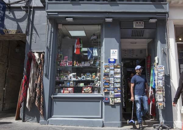 A tiny shop on Edinburghs Royal Mile which has been sold to a private investor for Â£1 million, achieving a Scottish record of Â£3,871 per square foot.  Picture; SWNS