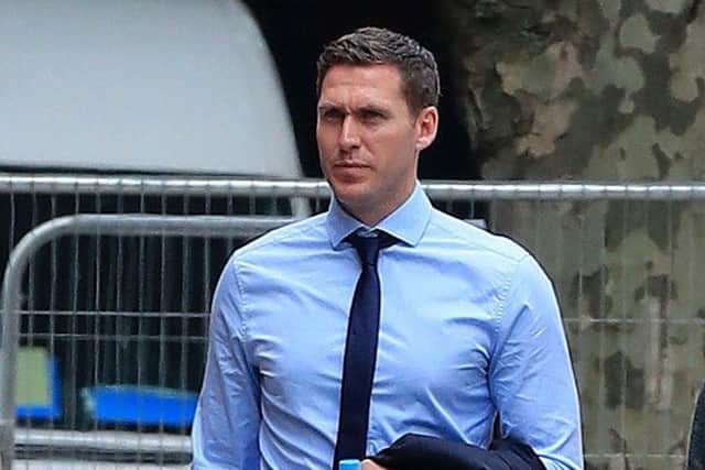 Chris Killen leaves Manchester Minshall Street where he admitted sexually assaulting a young woman as she slept in her bed. Picture: Peter Byrne/PA Wire
