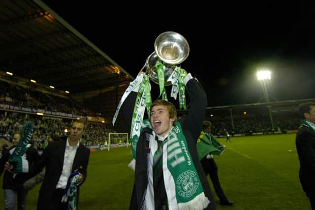 Lewis Stevenson was man of the match as Hibs won the League Cup in 2007