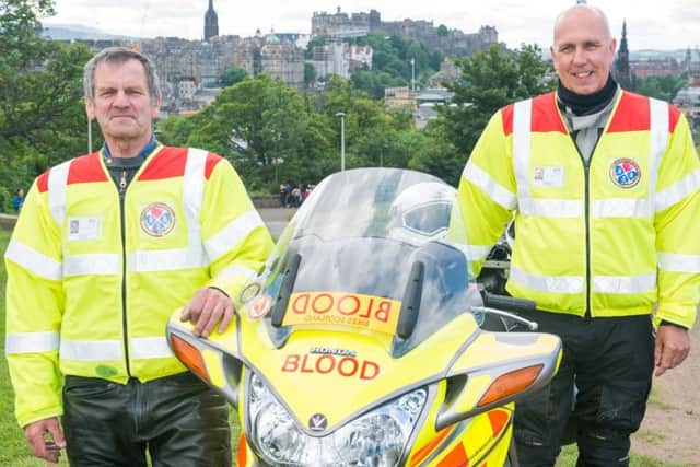 Brian Fraser and John Baxter
Blood deliver supplies for the NHS. Picture; Ian Georgeson