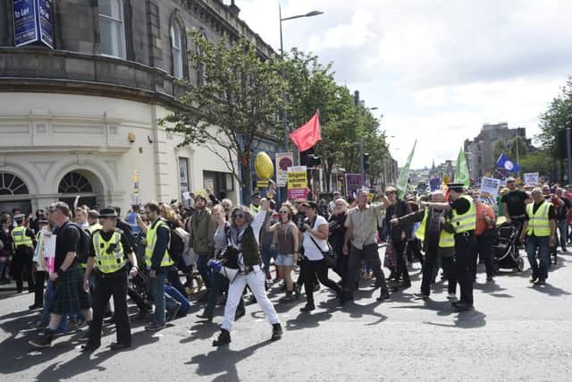 A previous anti racism march in Edinburgh. Picture: TSPL