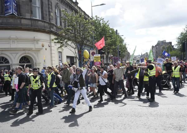 A previous anti racism march in Edinburgh. Picture: TSPL